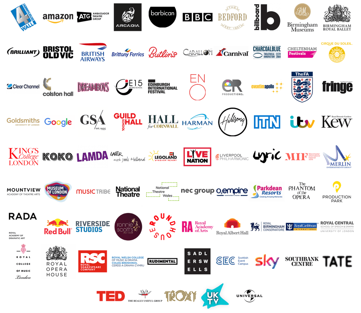 PLASA Show 2019 visitor logos